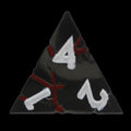 CLEARANCE TDSO Metal Thor Lightning Black Nickel Red & White D4 Dice