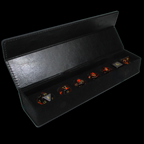 TDSO Black Leatherette Padded Dice Storage Case - 7 Dice Polyset