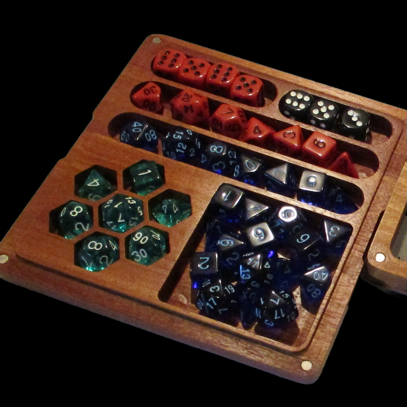 SPECIAL OFFER TDSO Dragon Sapele Solid Wooden Storage and Dice Tray
