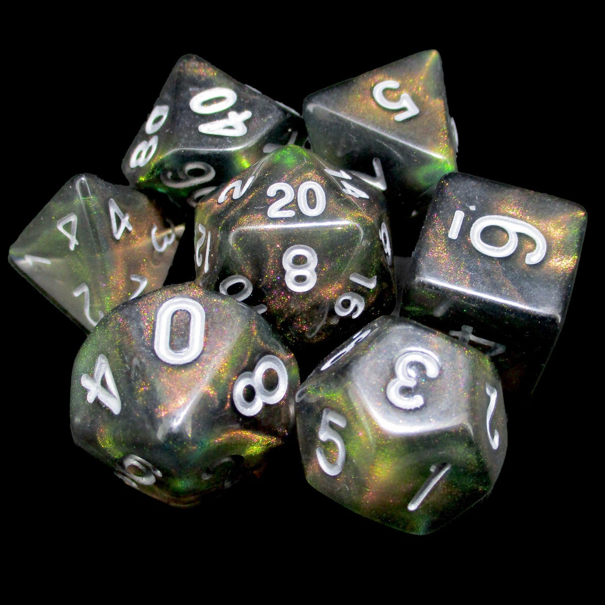 TDSO Aurora Night Wish Shimmer 7 Dice Polyset LTD EDITION