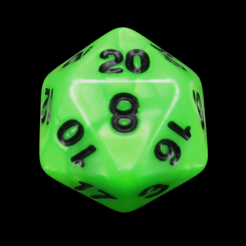 Impact Unleashed Arcana Venom Bolt D20 Dice