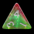 HALF PRICE CLEARANCE TDSO Phoenix Multi Glitter Green Pink & Purple D4 Dice