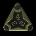 CLEARANCE TDSO Metal Arcanist Antique Gold D4 Dice