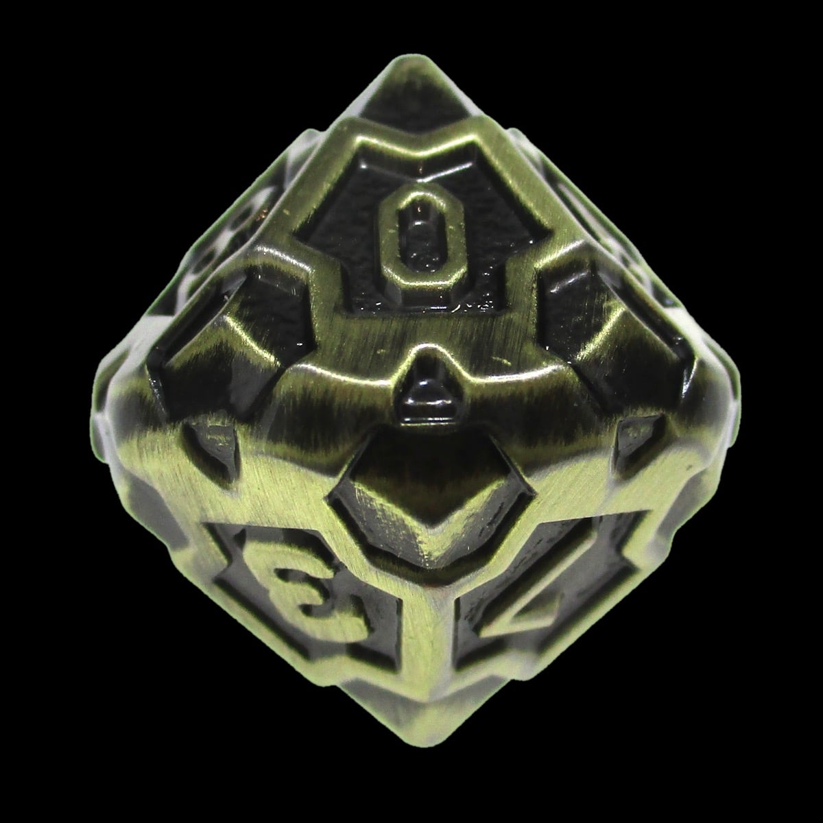 CLEARANCE TDSO Metal Arcanist Antique Gold D10 Dice