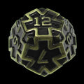 CLEARANCE TDSO Metal Arcanist Antique Gold D12 Dice