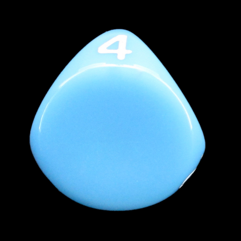 Impact Opaque Pale Blue & White D4 Dice