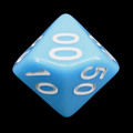 Impact Opaque Pale Blue &amp; White Percentile Dice