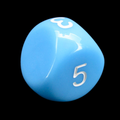 Impact Opaque Pale Blue &amp; White D5 Dice