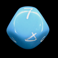 Impact Opaque Pale Blue & White D7 Dice