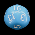Impact Opaque Pale Blue & White D16 Dice