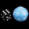 Impact Opaque Pale Blue &amp; White D24 Dice