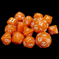 Impact Opaque Orange & White Dungeon Crawl Classics DCC 14 Dice Set
