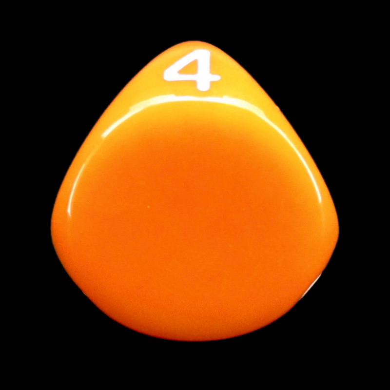 Impact Opaque Orange & White D4 Dice