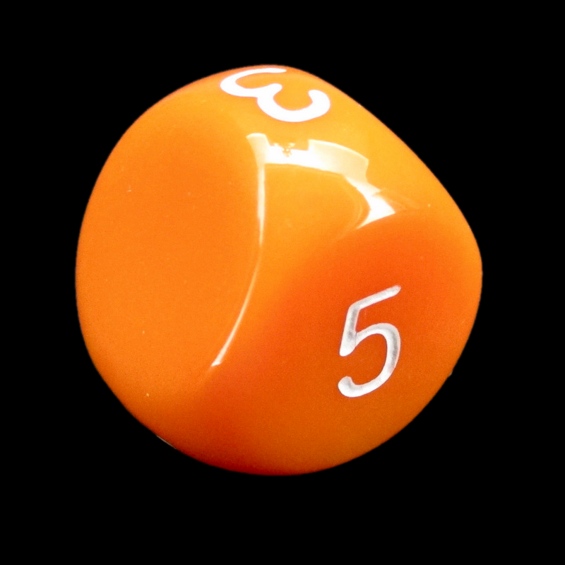 Impact Opaque Orange & White D5 Dice