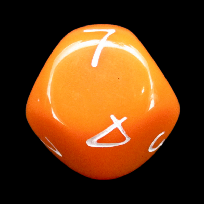Impact Opaque Orange & White D7 Dice