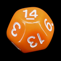 Impact Opaque Orange & White D14 Dice