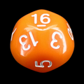 Impact Opaque Orange & White D16 Dice