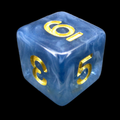 TDSO Jade Blue & Gold D6 Dice