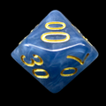 TDSO Jade Blue & Gold Percentile Dice