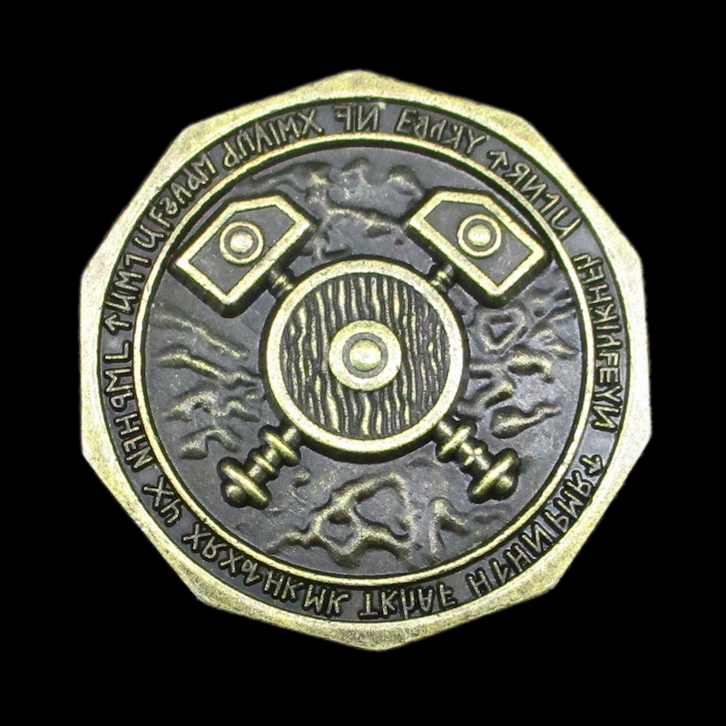 Forged Dwarven Legendary Metal Gold Coin