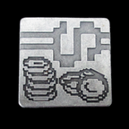 Pixel Art Legendary Silver Coin