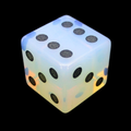 TDSO Gemstone Opalite & Black D6 Spot Dice