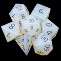 TDSO Gemstone Opalite & Black 7 Dice Polyset
