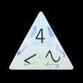 TDSO Gemstone Opalite & Black D4 Dice