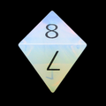 TDSO Gemstone Opalite & Black D8 Dice