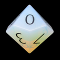 TDSO Gemstone Opalite & Black D10 Dice