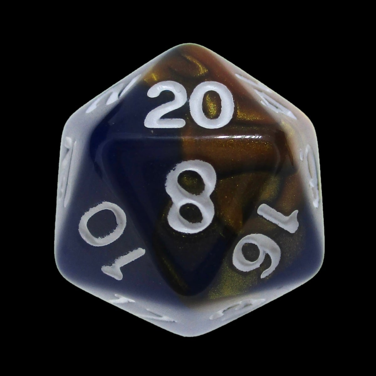 TDSO Duel Blue & Bronze D20 Dice