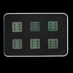 TDSO Gemstone Aventurine Green & Black 6 x D6 Spot Dice Set