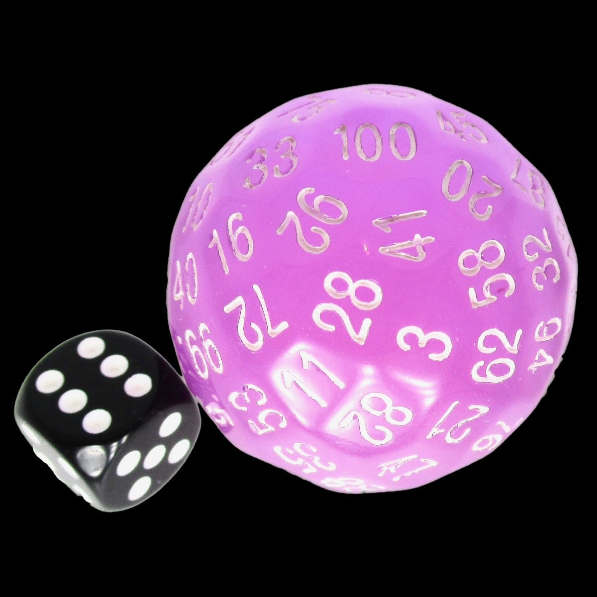 TDSO Cannonball Gem Purple HUGE 45mm D100 Dice