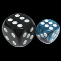 TDSO Duel Steel & Teal 12mm D6 Spot Dice