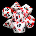 TDSO Splatter - Red Blood 7 Dice Polyset