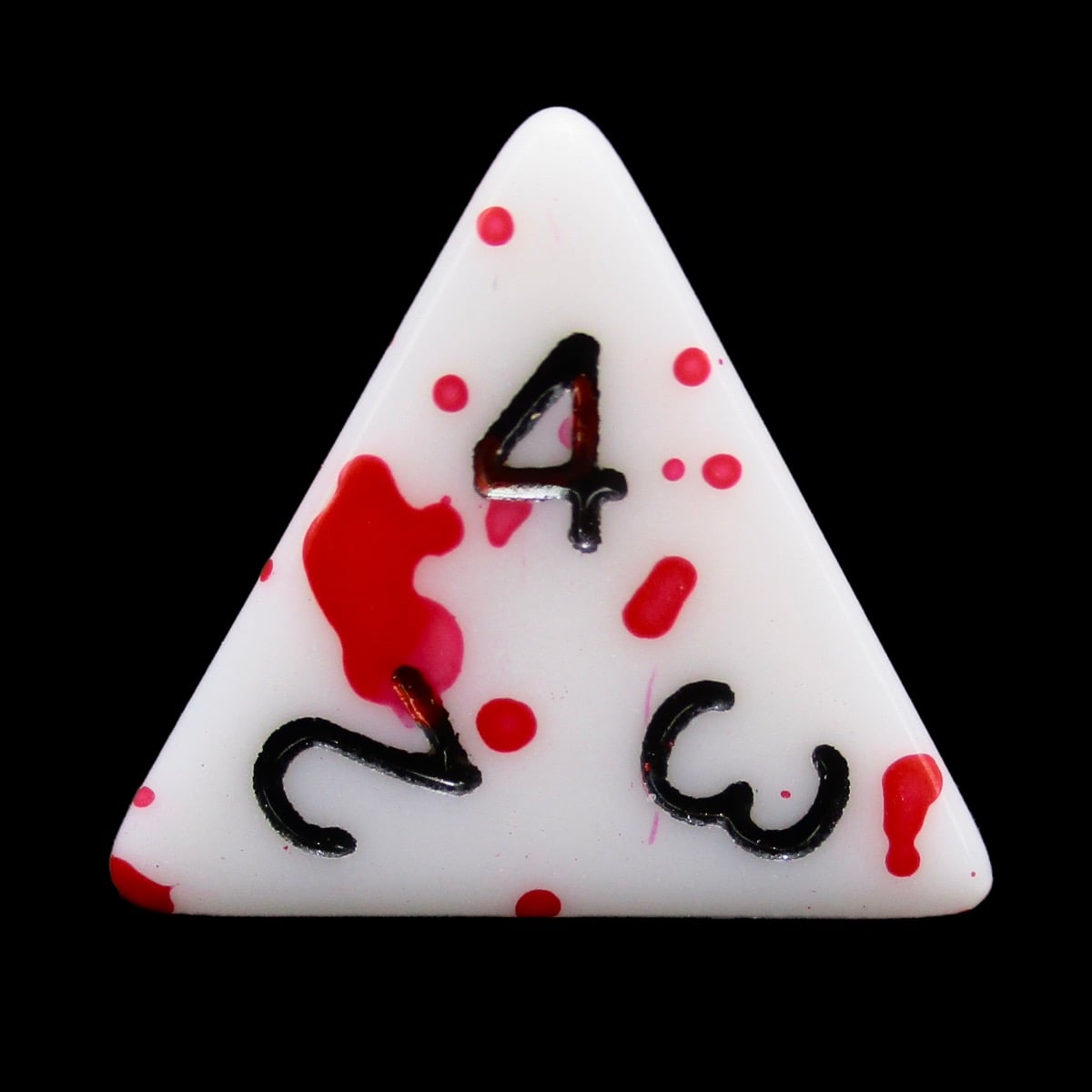 TDSO Splatter - Red Blood D4 Dice