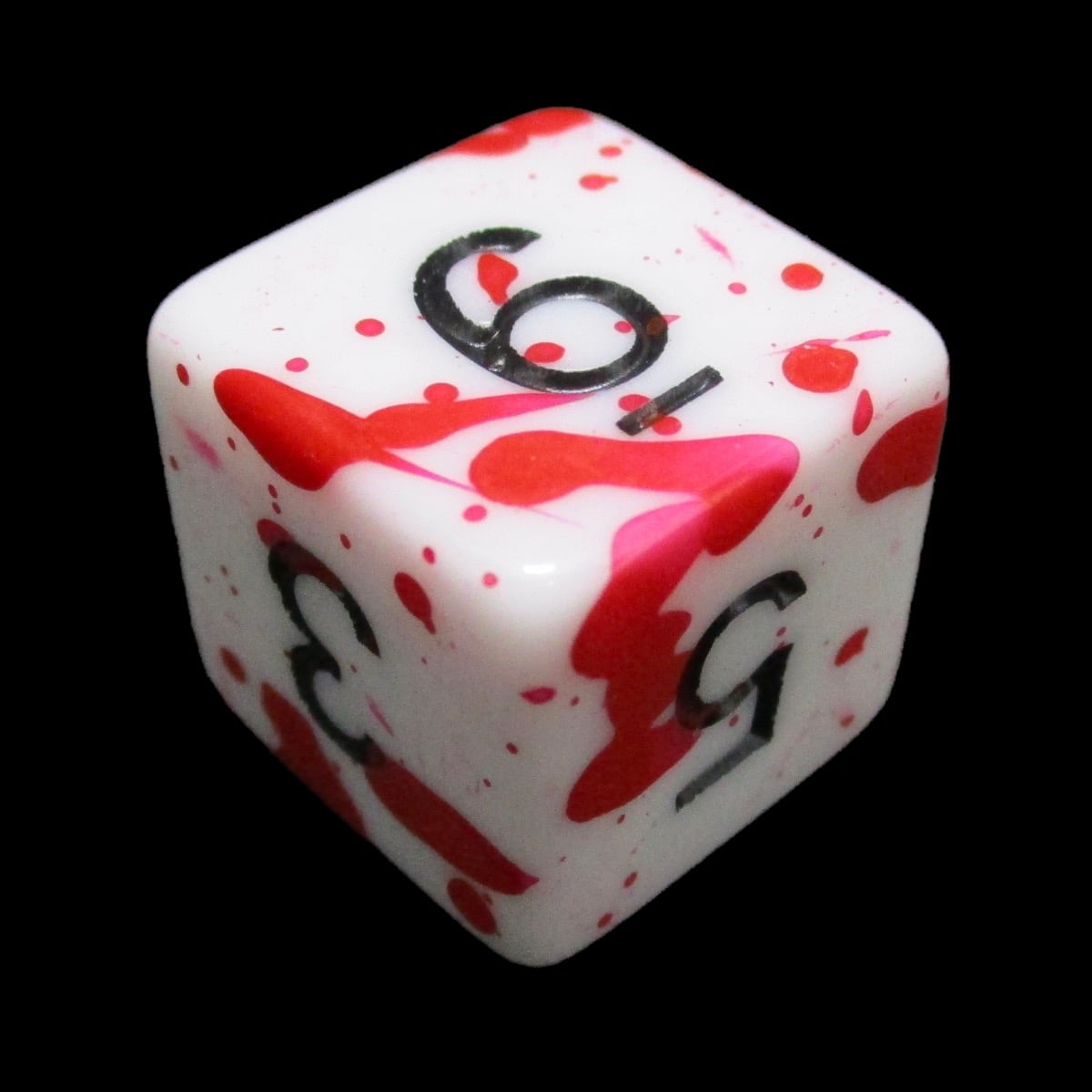 TDSO Splatter - Red Blood D6 Dice