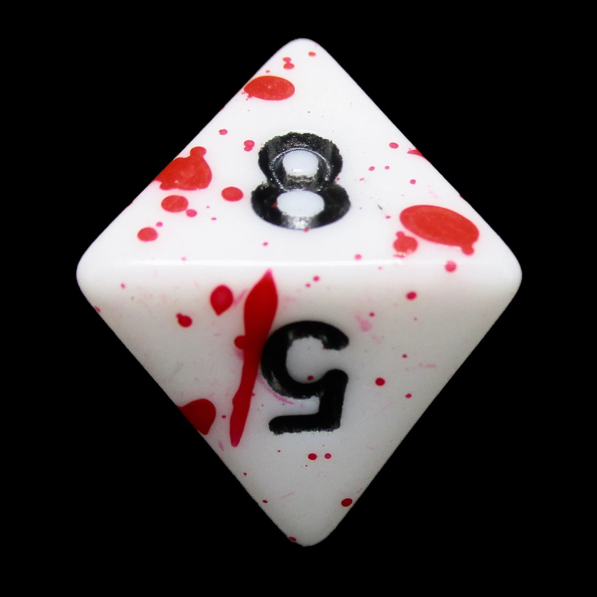 TDSO Splatter - Red Blood D8 Dice