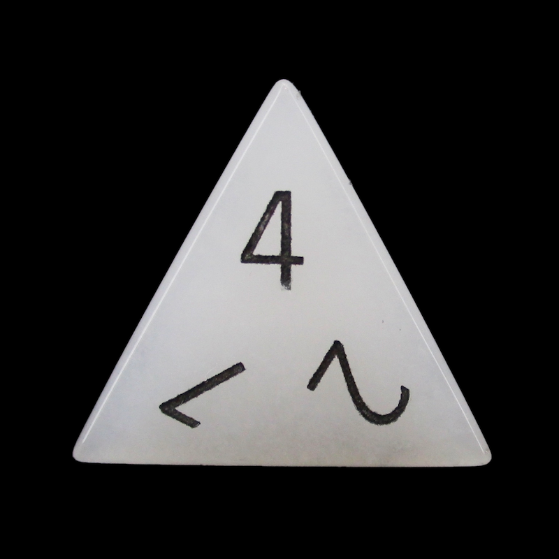 TDSO Gemstone Quartz Snow & Black D4 Dice