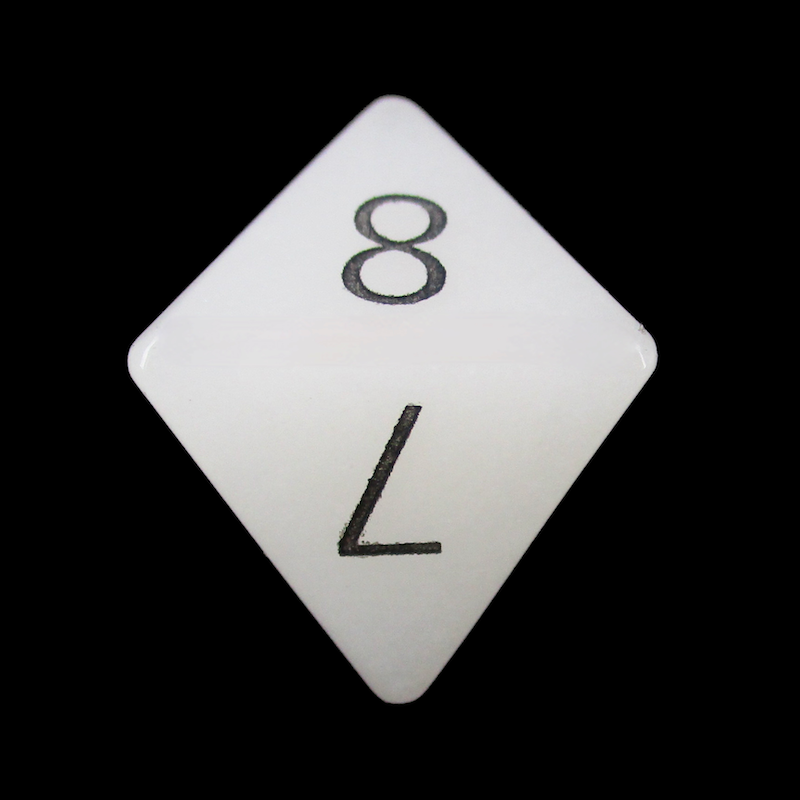 TDSO Gemstone Quartz Snow & Black D8 Dice
