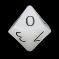 TDSO Gemstone Quartz Snow & Black D10 Dice