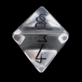 TDSO Zircon Glass Diamond & Black D8 Dice