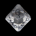 TDSO Zircon Glass Diamond & Black D10 Dice