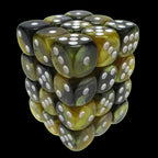TDSO Duel Black & Gold With White 36 x D6 Dice Set