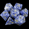 TDSO Gemstone Sodalite Light & Gold 7 Dice Polyset