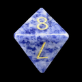TDSO Gemstone Sodalite Light & Gold D8 Dice