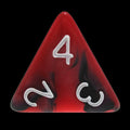 TDSO Duel Black & Red With White D4 Dice