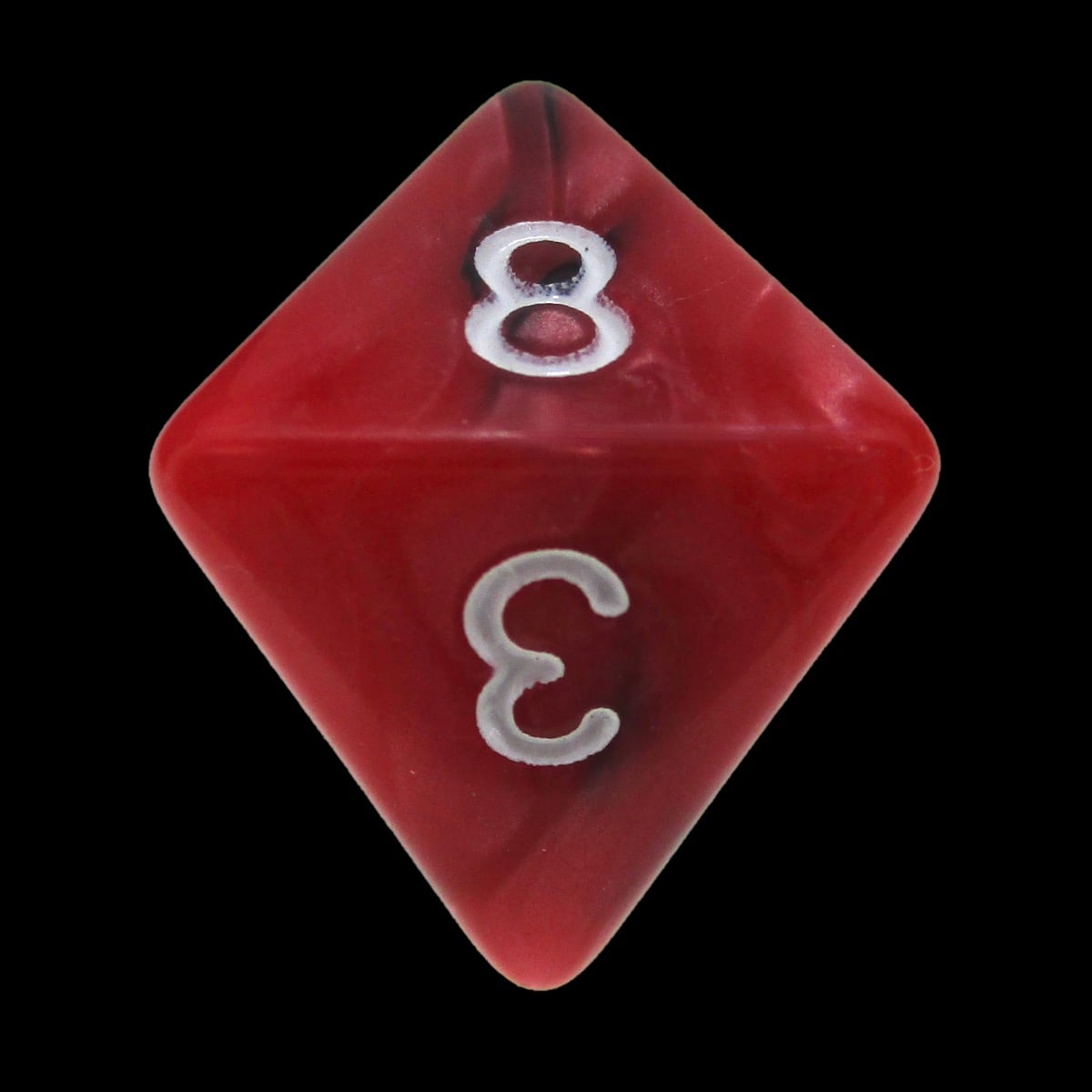 TDSO Duel Black & Red With White D8 Dice