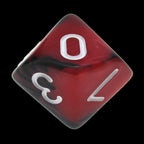 TDSO Duel Black & Red With White 10 x D10 Dice Set