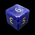 TDSO Gemstone Sodalite Dark & Gold D6 Dice